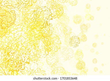 Light Red, Yellow vector background with spots, lines. Modern abstract illustration with colorful dots, lines. Design for your business advert.