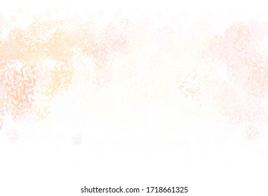 Light Red, Yellow vector background with wry lines. Shining colorful illustration in simple style. Brand new design for your ads, poster, banner.