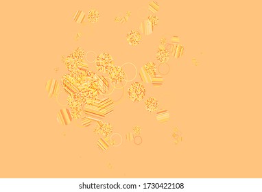 Light Red, Yellow vector background with spots. Glitter abstract illustration with blurred drops of rain. Pattern for futuristic ad, booklets.