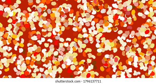 Light red, yellow vector background with random forms. Modern abstract illustration with gradient random forms. Smart design for your business.