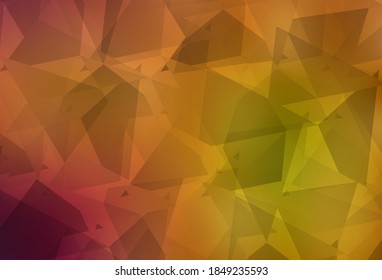 Light Red, Yellow vector background with abstract polygonals. Decorative design in abstract style with random forms. Background for a cell phone.