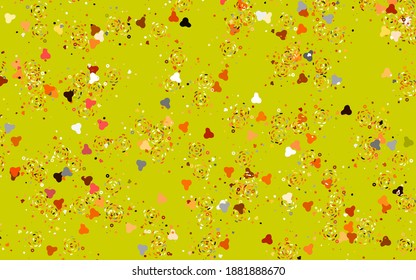 Light Red, Yellow vector background with abstract shapes. Modern abstract illustration with colorful random forms. Simple design for your web site.