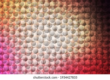 Light Red, Yellow vector background with spots. Modern abstract illustration with colorful water drops. Design for your business advert.