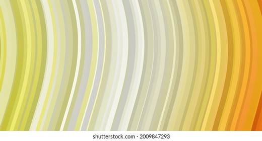 Light Red, Yellow vector background with curved lines. Colorful illustration with curved lines. Best design for your posters, banners.