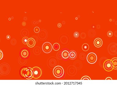 Light Red, Yellow vector background with spots. Modern abstract illustration with colorful water drops. Design for poster, banner of websites.