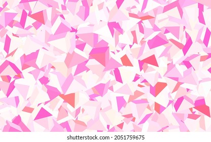 Light Red, Yellow vector background with triangles. Glitter abstract illustration with triangular shapes. Elegant design for wallpapers.