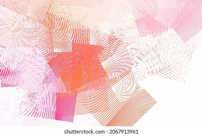 Light Red, Yellow vector background with wry lines. Colorful illustration in abstract style with gradient. New composition for your brand book.