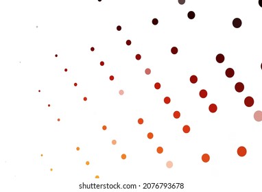 Light Red, Yellow vector background with bubbles. Blurred decorative design in abstract style with bubbles. Pattern for beautiful websites.