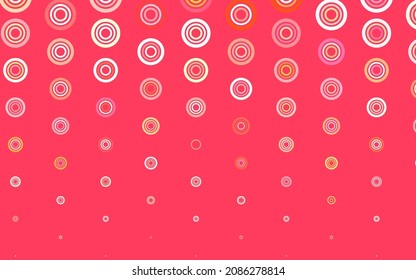 Light Red, Yellow vector background with spots. Beautiful colored illustration with blurred circles in nature style. Pattern for textures of wallpapers.