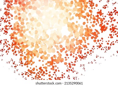 Light Red, Yellow vector background with bubble shapes. Brand new colored illustration in marble style with gradient. Brand new design for your ads, poster, banner.