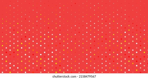 Light red, yellow vector background with spots. Abstract decorative design in gradient style with bubbles. Design for posters, banners.