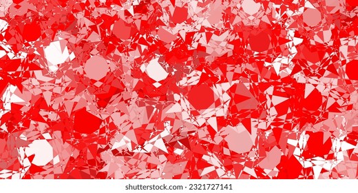 Light Red, Yellow vector background with polygonal forms. Illustration with abstract colorful triangle shapes. Template for commercials.