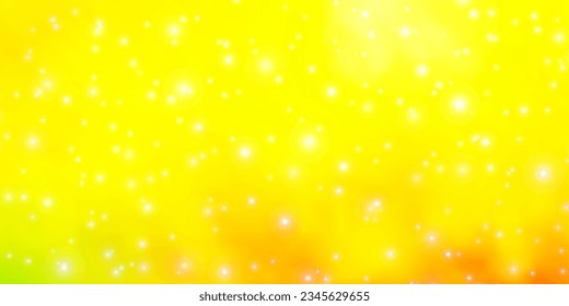 Light Red, Yellow vector background with colorful stars. Blur decorative design in simple style with stars. Theme for cell phones.