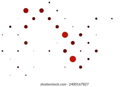 Light Red, Yellow vector background with bubbles. Glitter abstract illustration with blurred drops of rain. Pattern of water, rain drops.