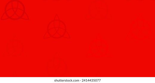 Light Red, Yellow vector background with occult symbols. Colorful mystic symbols with a gradient in ancient style. Simple design for occult depiction.