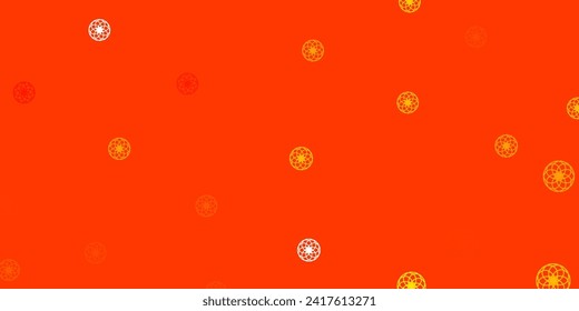 Light Red, Yellow vector background with spots. Abstract colorful disks on simple gradient background. Pattern for business ads.