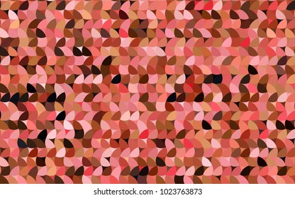 Light Red, Yellow vector banner with circles, spheres. Abstract spots. Background of Art bubbles in halftone style with colored gradient.