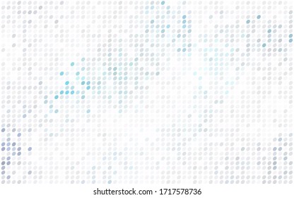Light Red, Yellow vector banner with circles, spheres. Abstract spots. Background of Art bubbles in halftone style with colored gradient.
