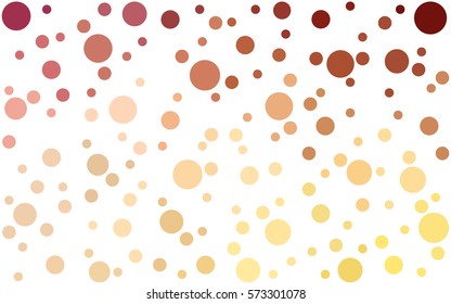 Light Red, Yellow vector banner set of circles, spheres. Donuts Background. Creative Design Templates. Technology halftone illustration.