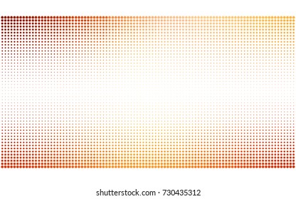 Light Red, Yellow vector banner set of circles, spheres. Donuts Background. Creative Design Templates. Technology halftone illustration.