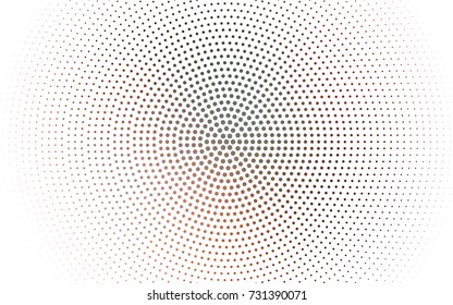 Light Red, Yellow vector banner set of circles, spheres. Donuts Background. Creative Design Templates. Technology halftone illustration.