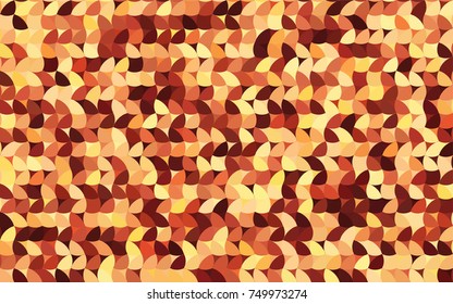 Light Red, Yellow vector banner with circles, spheres. Abstract spots. Background of Art bubbles in halftone style with colored gradient.