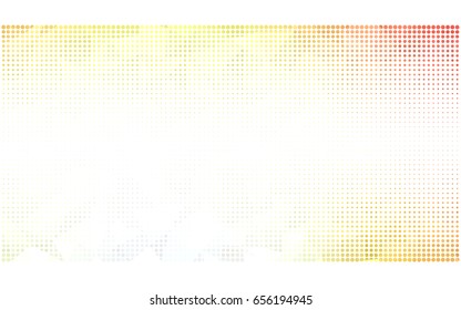Light Red, Yellow vector banners set of circles, spheres. Abstract spots. Art Background of bubbles in halftone style with colored gradient.