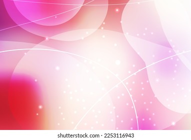 Light Red, Yellow vector Beautiful colorful illustration with circles, lines. Blurred bubbles on abstract background with colorful gradient. Wallpaper for a cell phone.