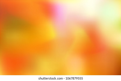 Light Red, Yellow vector blurred shine abstract cover. An elegant bright illustration with gradient. The blurred design can be used for your web site.