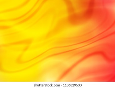 Light Red, Yellow vector blurred shine abstract wave background. Shining colored illustration in a Brand new style. The elegant pattern can be used as part of a brand book.