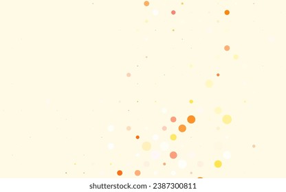 Light Red, Yellow vector Blurred decorative design in abstract style with bubbles. Beautiful colored illustration with blurred circles in nature style. Smart design for business ads.