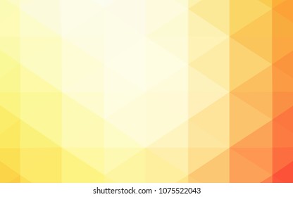 Light Red, Yellow vector blurry triangle texture. Modern geometrical abstract illustration with gradient. That pattern can be used as a part of a brand book.