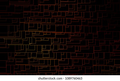 Light Red, Yellow vector blurry rectangular background. Geometric background in square style with gradient. The pattern can be used for brand-new background.