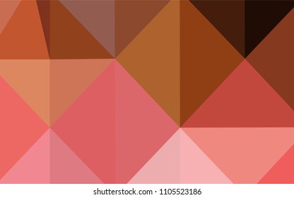 Light Red, Yellow vector blurry triangle template. Shining polygonal illustration, which consist of triangles. Brand-new style for your business design.