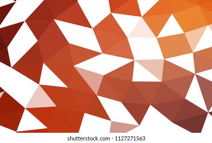 Light Red, Yellow vector blurry hexagon blurry triangle. Colorful illustration in abstract style with gradient. Triangular pattern for your business design.