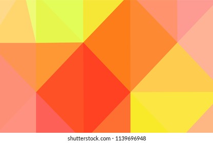 Light Red, Yellow vector blurry triangle template. Colorful abstract illustration with gradient. A completely new template for your business design.