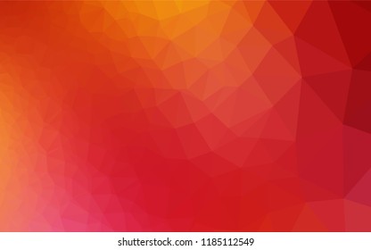 Light Red, Yellow vector blurry hexagon texture. Shining illustration, which consist of triangles. The textured pattern can be used for background.