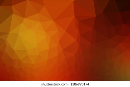 Light Red, Yellow vector blurry hexagon pattern. Modern geometrical abstract illustration with gradient. The template can be used as a background for cell phones.