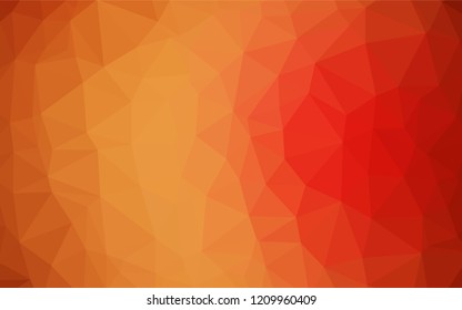 Light Red, Yellow vector blurry hexagon pattern. Modern geometrical abstract illustration with gradient. Brand new style for your business design.