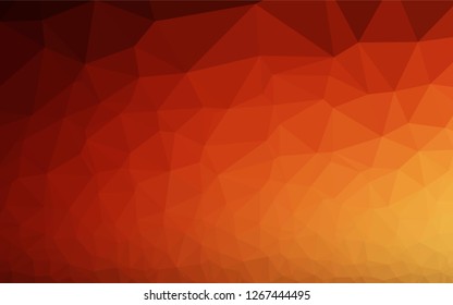 Light Red, Yellow vector blurry hexagon pattern. Brand new colored illustration in blurry style with gradient. The template can be used as a background for cell phones.