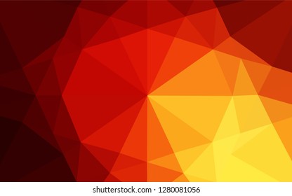 Light Red, Yellow vector blurry hexagon template. Brand new colored illustration in blurry style with gradient. The polygonal design can be used for your web site.