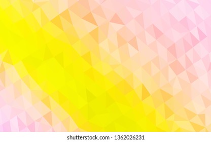 Light Red, Yellow vector blurry triangle texture. Modern geometrical abstract illustration with gradient. Template for your brand book.