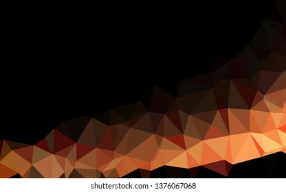 Light Red, Yellow vector blurry triangle template. Creative illustration in halftone style with gradient. New texture for your design.
