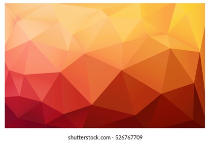 Light Red Yellow vector blurry triangle background design. Geometric background in Origami style with gradient. 