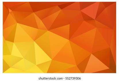 Light Red Yellow vector blurry triangle background design. Geometric background in Origami style with gradient. 