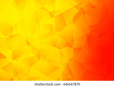 Light Red, Yellow vector blurry triangle pattern. Brand-new colored illustration in blurry style with gradient. Triangular pattern for your business design.