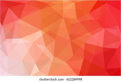 Light Red, Yellow vector blurry triangle background design. Geometric background in Origami style with gradient. 