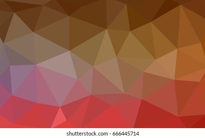 Light Red, Yellow vector blurry triangle background design. Geometric background in Origami style with gradient. 