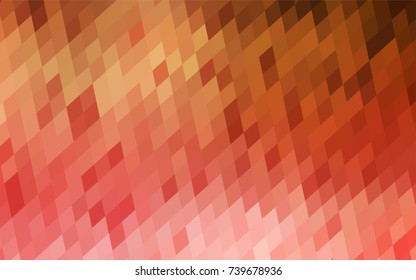 Light Red, Yellow vector blurry rectangular background. Geometric background in square style with gradient. The pattern can be used for brand-new background.
