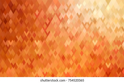 Light Red, Yellow vector blurry rectangular background. Geometric background in square style with gradient. The pattern can be used for brand-new background.